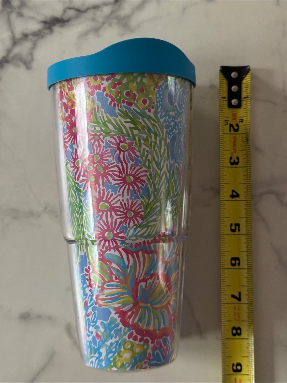 Lilly Pulitzer 24oz Tumbler Tervis Lid • Lovers Coral Print - Picture 6 of 6